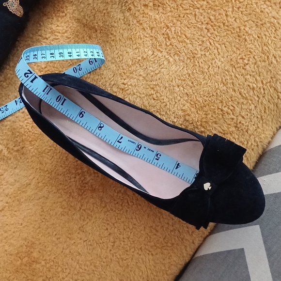 🔥🔥🔥Kate Spade New York Whitlee suede black bow wedge slip ons 10.5 - Picture 16 of 16